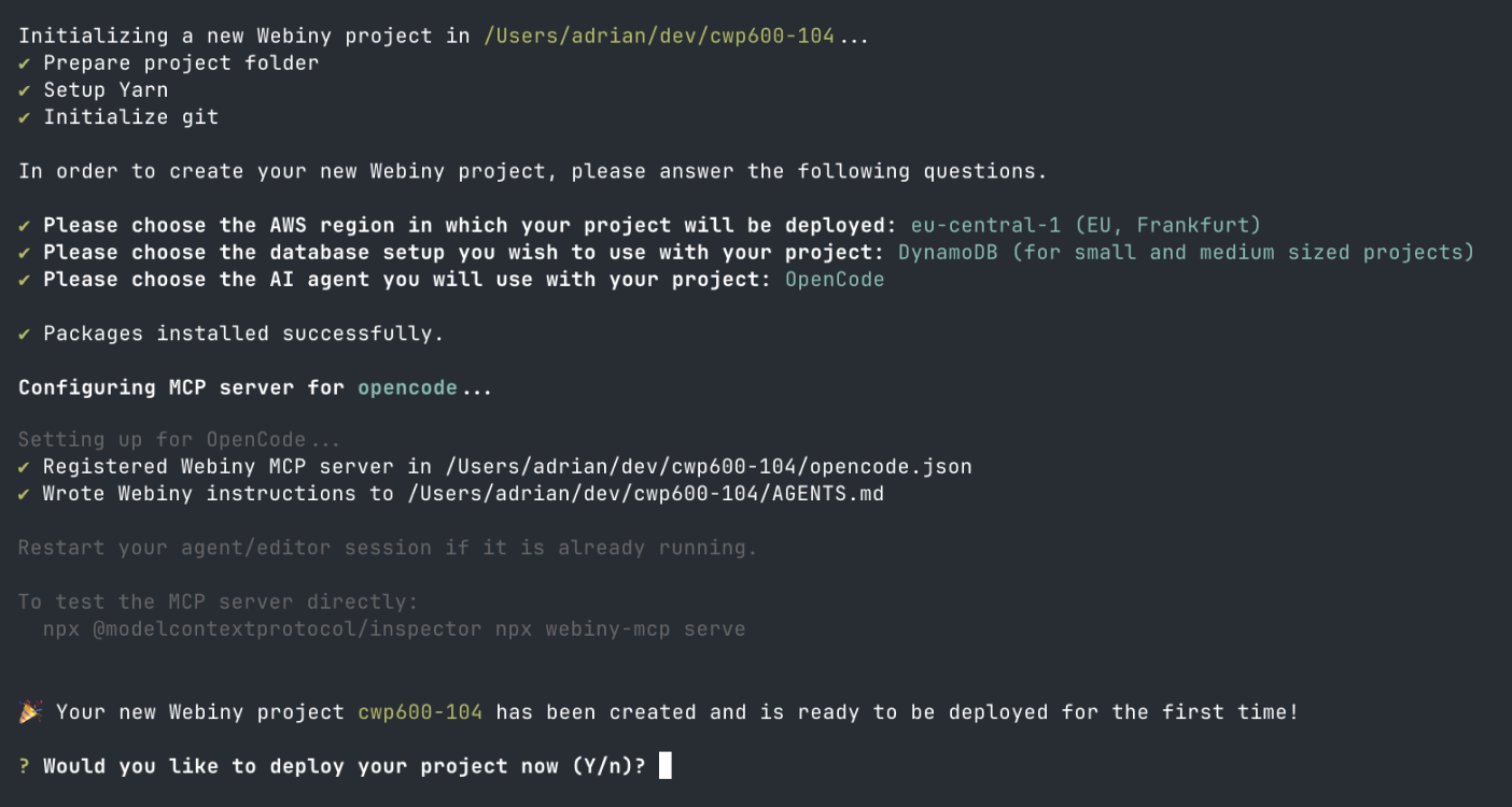 MCP server auto-configuration during project setup